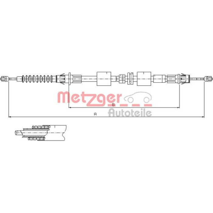 Metzger 11.5508 Seilzug, Feststellbremse