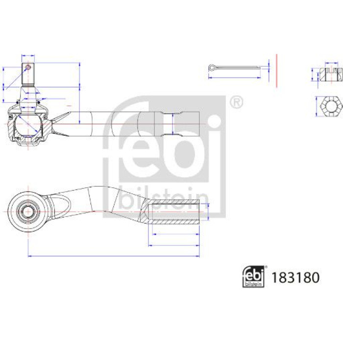FEBI BILSTEIN 183180 Spurstangenkopf FEBI BILSTEIN 183180 Spurstangenkopf