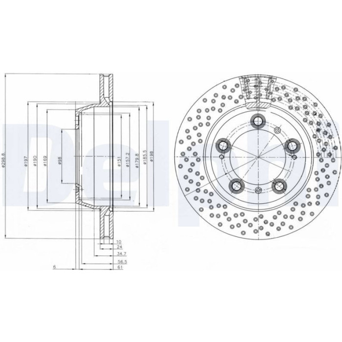 Delphi BG4151 Bremsscheibe Delphi BG4151 Bremsscheibe