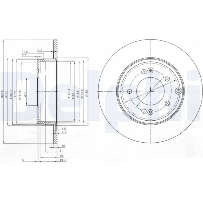 Delphi BG4012 Bremsscheibe Delphi BG4012 Bremsscheibe