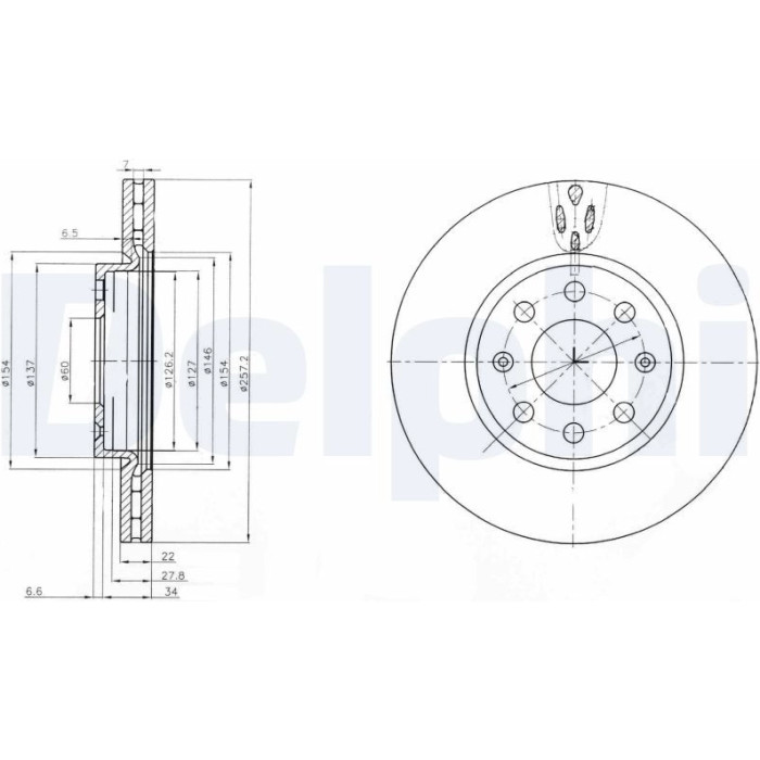 Delphi BG4004C Bremsscheibe Delphi BG4004C Bremsscheibe