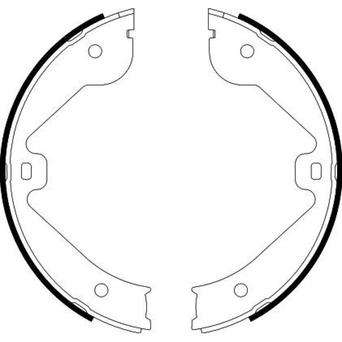 Hella 8DA 355 050-601 Bremsbackensatz, Feststellbremse Hella 8DA 355 050-601 Bremsbackensatz, Feststellbremse