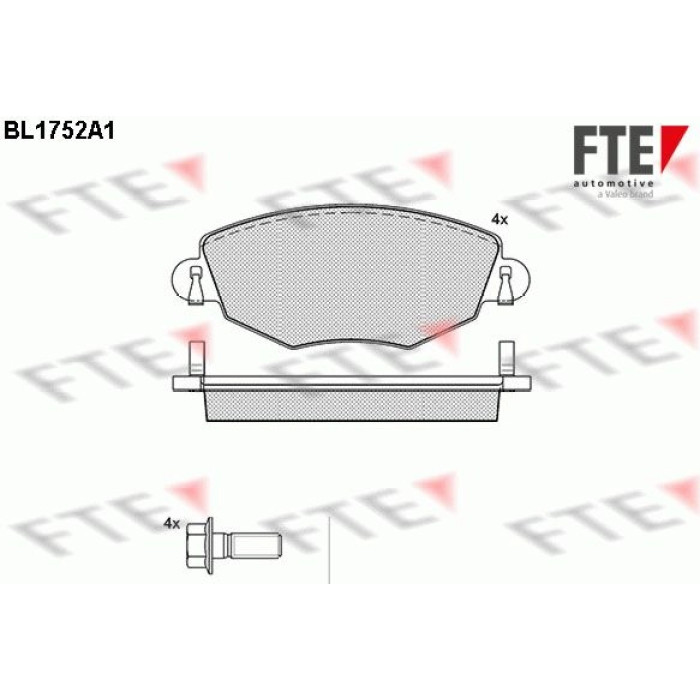 FTE 9010333 Bremsbelagsatz, Scheibenbremse