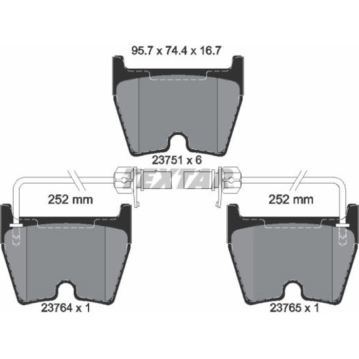 Textar 2375101 Bremsbelagsatz, Scheibenbremse Q+