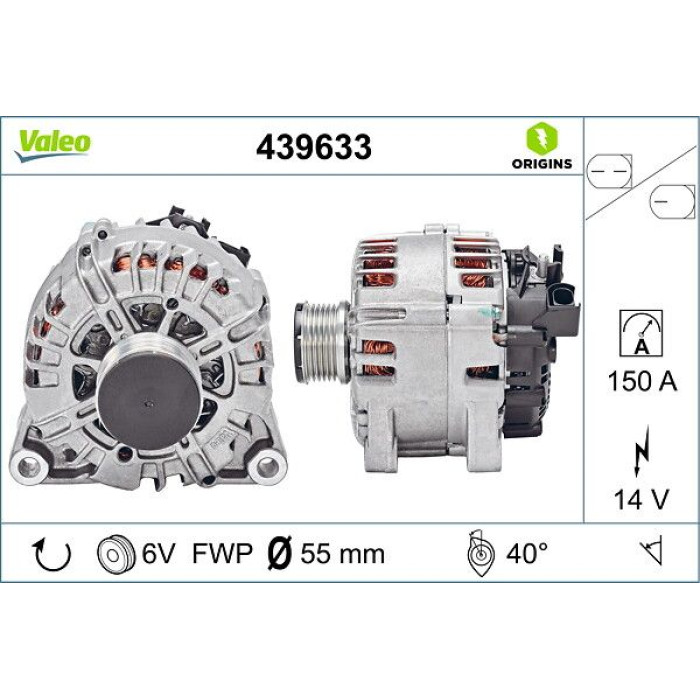 Valeo 439633 Generator ORIGINS - NEW O.E. TECHNOLOGIE Valeo 439633 Generator ORIGINS - NEW O.E. TECHNOLOGIE