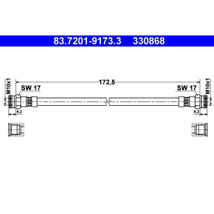 ATE 83.7201-9173.3 Bremsschlauch ATE 83.7201-9173.3 Bremsschlauch