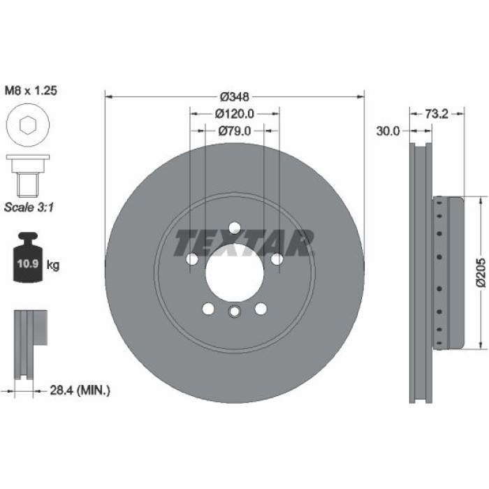 Textar 92266825 Bremsscheibe PRO+