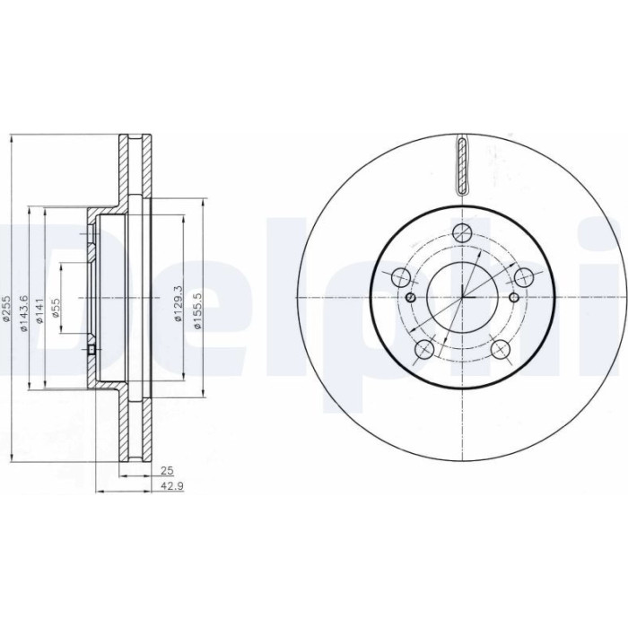 Delphi BG4290 Bremsscheibe Delphi BG4290 Bremsscheibe