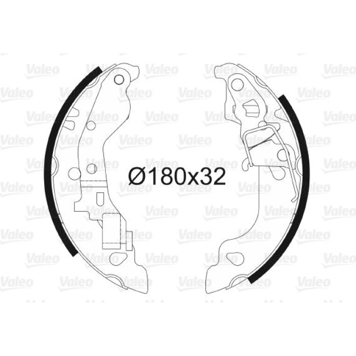 Valeo 562990 Bremsbackensatz Valeo 562990 Bremsbackensatz