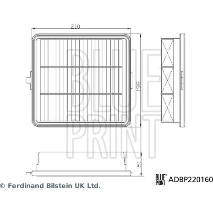 Blue Print ADBP220160 Luftfilter