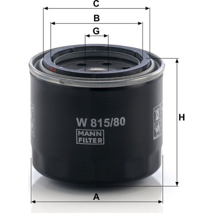 Mann-Filter W 815/80 Ölfilter