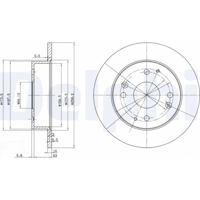Delphi BG2666 Bremsscheibe