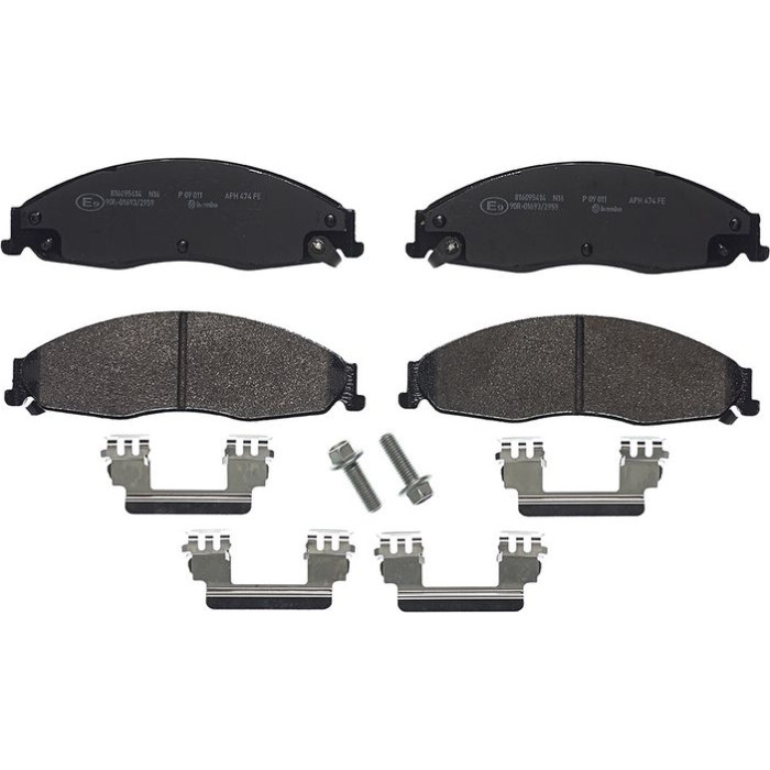 Brembo P 09 011 Bremsbelagsatz, Scheibenbremse PRIME LINE