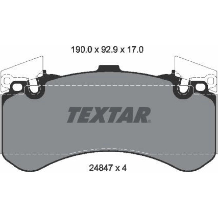 Textar 2484701 Bremsbelagsatz, Scheibenbremse Textar 2484701 Bremsbelagsatz, Scheibenbremse