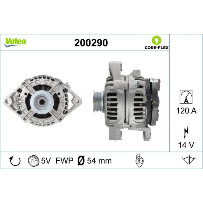 Valeo 200290 Generator CORE-FLEX Valeo 200290 Generator CORE-FLEX