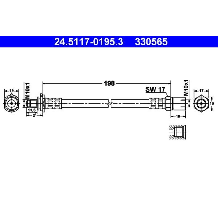 ATE 24.5117-0195.3 Bremsschlauch ATE 24.5117-0195.3 Bremsschlauch