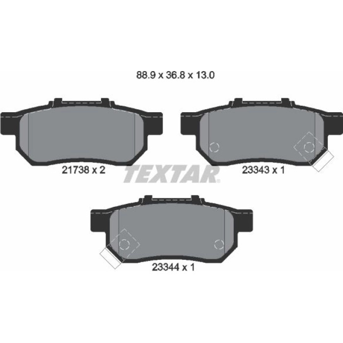 Textar 2173801 Bremsbelagsatz, Scheibenbremse Textar 2173801 Bremsbelagsatz, Scheibenbremse