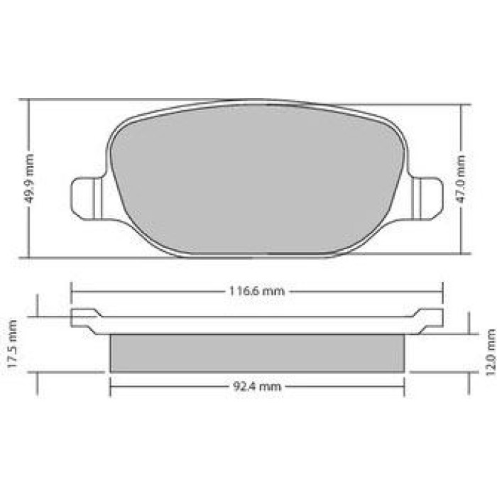 Metzger 1170403 Bremsbelagsatz, Scheibenbremse