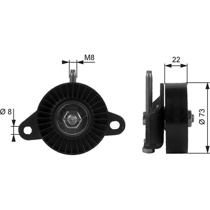 Gates T38056 Spannrolle, Keilrippenriemen DriveAlign™