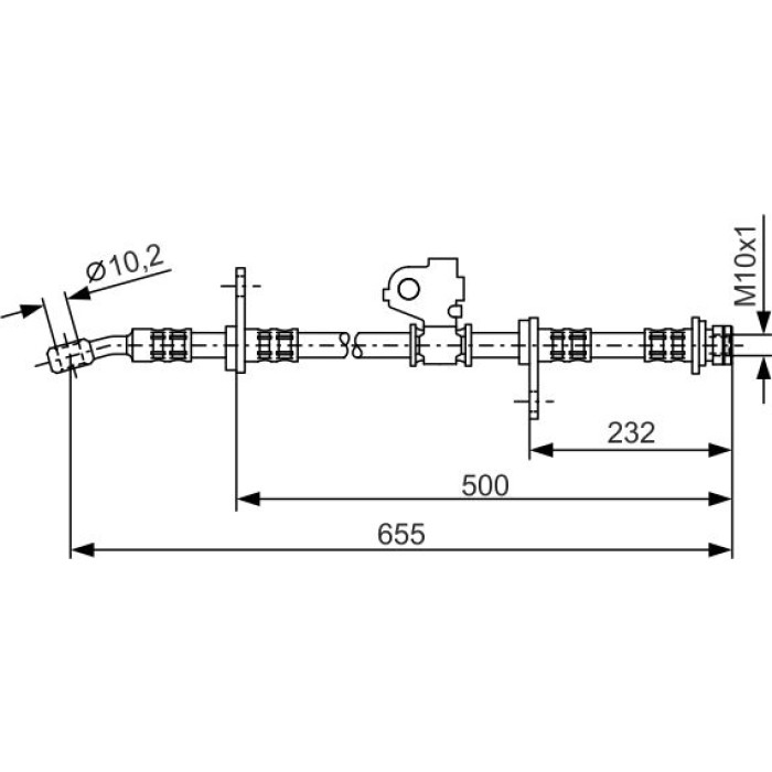 BOSCH 1 987 476 322 Bremsschlauch