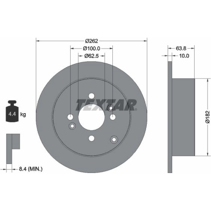 Textar 92161303 Bremsscheibe PRO Textar 92161303 Bremsscheibe PRO