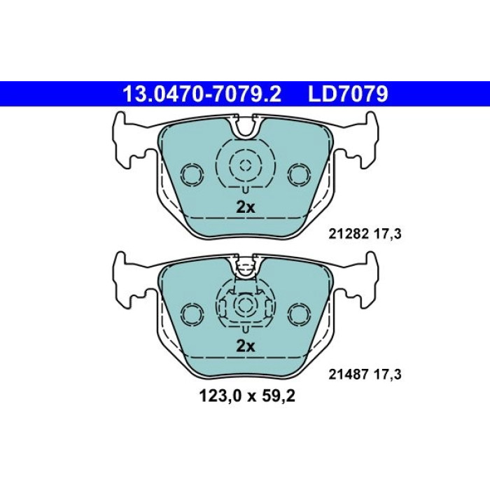 ATE 13.0470-7079.2 Bremsbelagsatz, Scheibenbremse Ceramic ATE 13.0470-7079.2 Bremsbelagsatz, Scheibenbremse Ceramic
