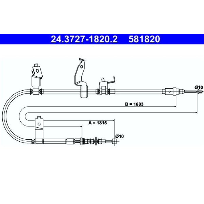 ATE 24.3727-1820.2 Seilzug, Feststellbremse
