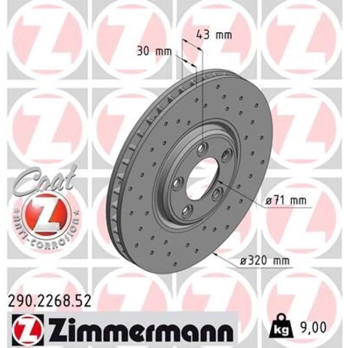 Zimmermann 290.2268.52 Bremsscheibe SPORT Z