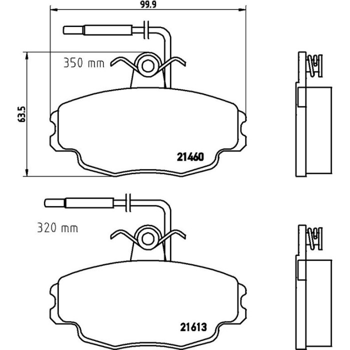 Brembo P 61 043 Bremsbelagsatz, Scheibenbremse PRIME LINE Brembo P 61 043 Bremsbelagsatz, Scheibenbremse PRIME LINE