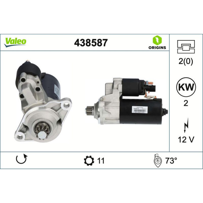 Valeo 438587 Starter ORIGINS - NEW O.E. TECHNOLOGIE Valeo 438587 Starter ORIGINS - NEW O.E. TECHNOLOGIE