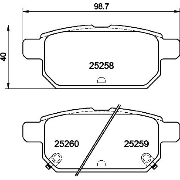 Hella 8DB 355 015-871 Bremsbelagsatz, Scheibenbremse Hella 8DB 355 015-871 Bremsbelagsatz, Scheibenbremse