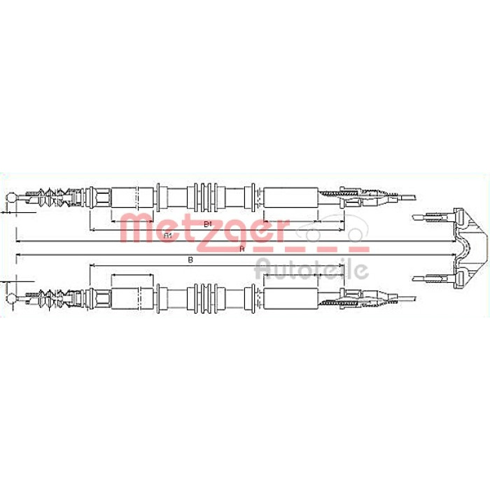 Metzger 11.5858 Seilzug, Feststellbremse Metzger 11.5858 Seilzug, Feststellbremse