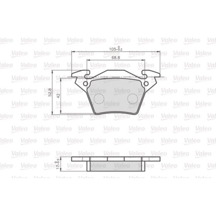 Valeo 872020 Bremsbelagsatz, Scheibenbremse OPTIPACK for LCV