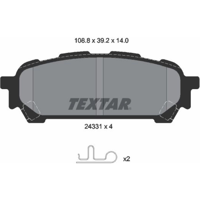 Textar 2433101 Bremsbelagsatz, Scheibenbremse Textar 2433101 Bremsbelagsatz, Scheibenbremse