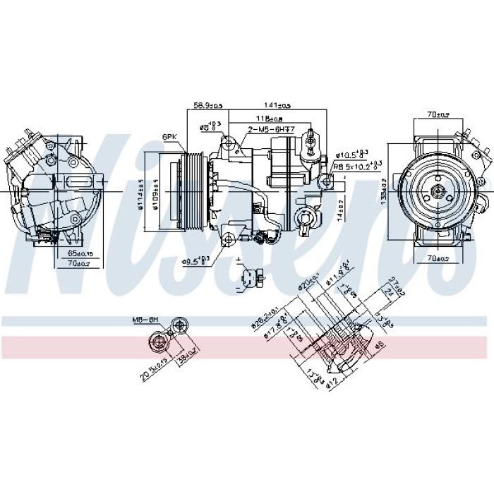 Nissens 890267 Kompressor, Klimaanlage FIRST FIT Nissens 890267 Kompressor, Klimaanlage FIRST FIT