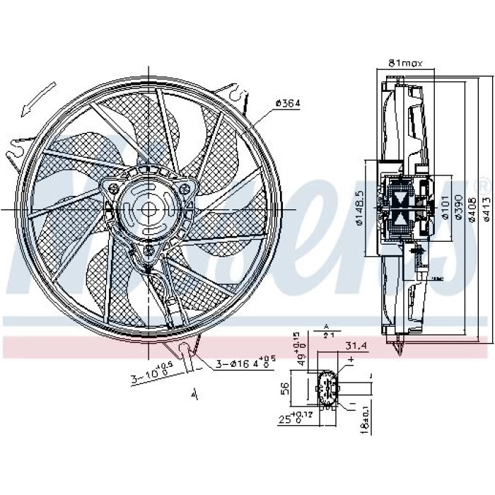 Nissens 85662 Lüfter, Motorkühlung