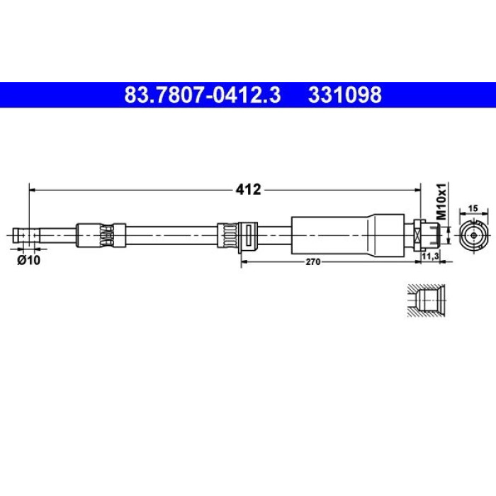 ATE 83.7807-0412.3 Bremsschlauch ATE 83.7807-0412.3 Bremsschlauch