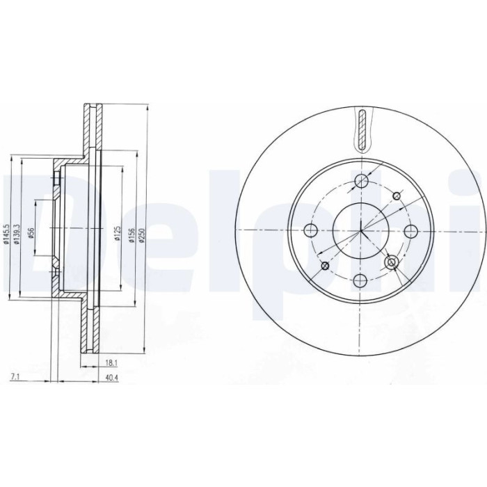 Delphi BG3920 Bremsscheibe