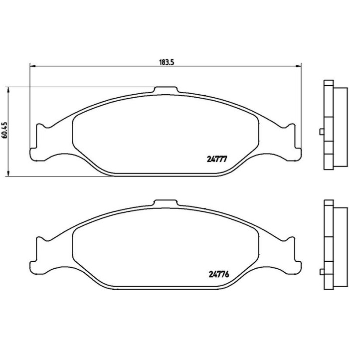 Brembo P 24 082 Bremsbelagsatz, Scheibenbremse PRIME LINE Brembo P 24 082 Bremsbelagsatz, Scheibenbremse PRIME LINE