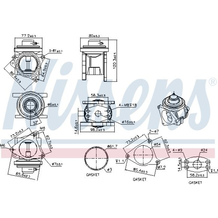 Nissens 98173 AGR-Ventil FIRST FIT