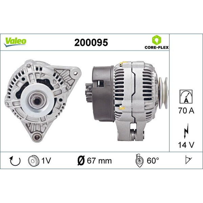 Valeo 200095 Generator CORE-FLEX Valeo 200095 Generator CORE-FLEX