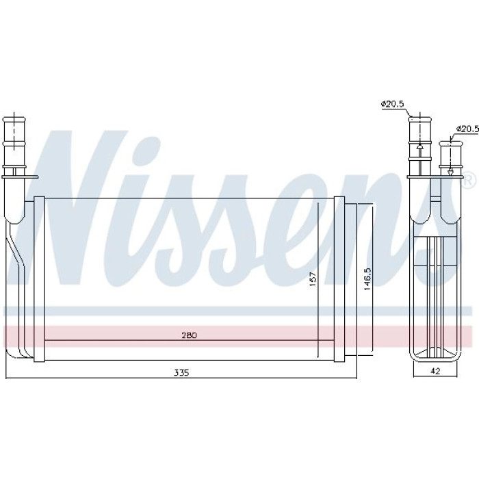 Nissens 70011 Wärmetauscher, Innenraumheizung Nissens 70011 Wärmetauscher, Innenraumheizung