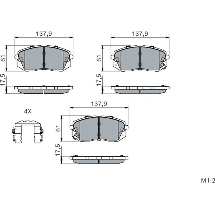 BOSCH 0 986 494 905 Bremsbelagsatz, Scheibenbremse BOSCH 0 986 494 905 Bremsbelagsatz, Scheibenbremse
