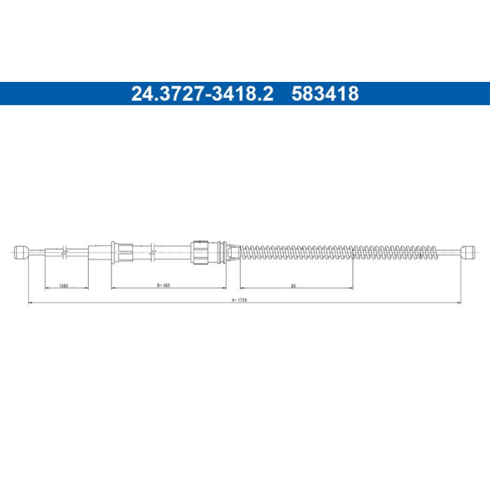 ATE 24.3727-3418.2 Seilzug, Feststellbremse ATE 24.3727-3418.2 Seilzug, Feststellbremse
