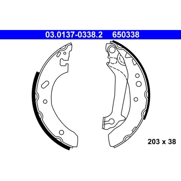 ATE 03.0137-0338.2 Bremsbackensatz