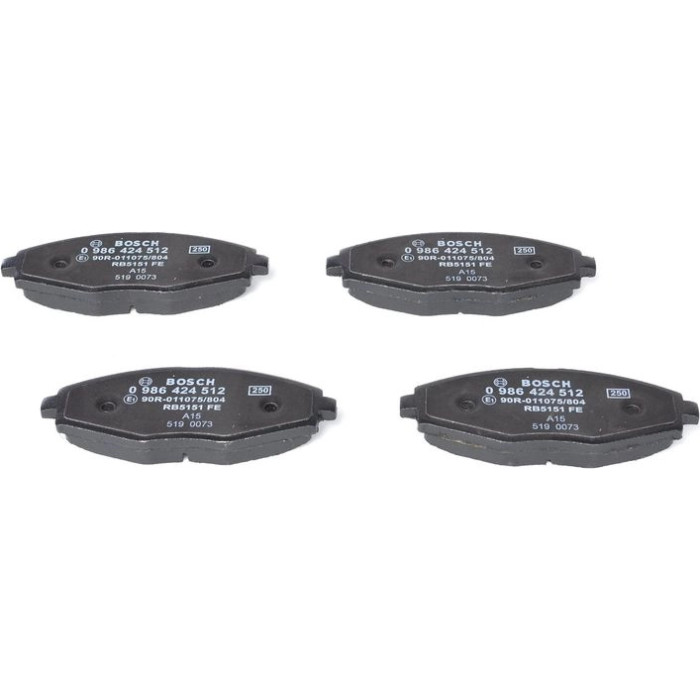BOSCH 0 986 424 512 Bremsbelagsatz, Scheibenbremse BOSCH 0 986 424 512 Bremsbelagsatz, Scheibenbremse