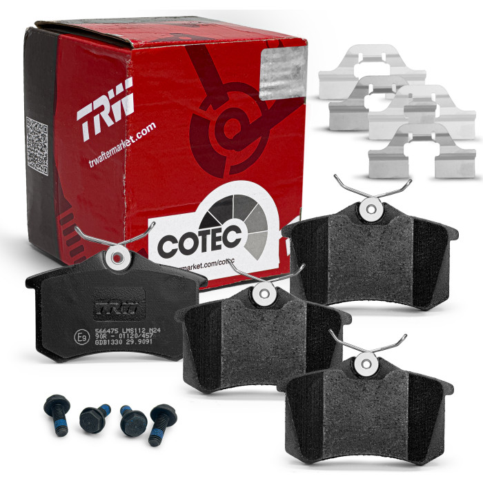 TRW COTEC GDB1330 Bremsbeläge nicht für Verschleißwarnanzeiger vorbereitet, mit Zubehör TRW COTEC GDB1330 Bremsbeläge nicht für Verschleißwarnanzeiger vorbereitet, mit Zubehör
