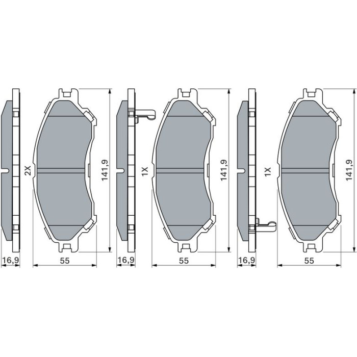 BOSCH 0 986 494 936 Bremsbelagsatz, Scheibenbremse BOSCH 0 986 494 936 Bremsbelagsatz, Scheibenbremse