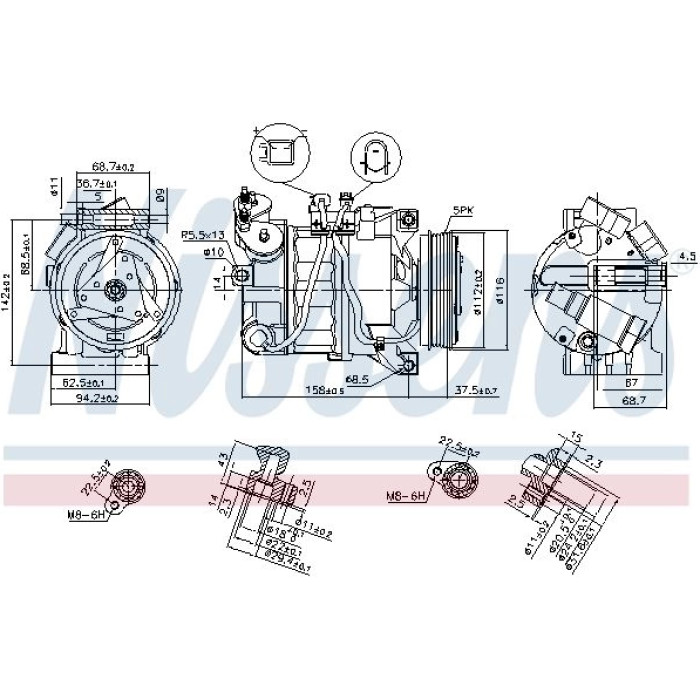 Nissens 89350 Kompressor, Klimaanlage FIRST FIT Nissens 89350 Kompressor, Klimaanlage FIRST FIT