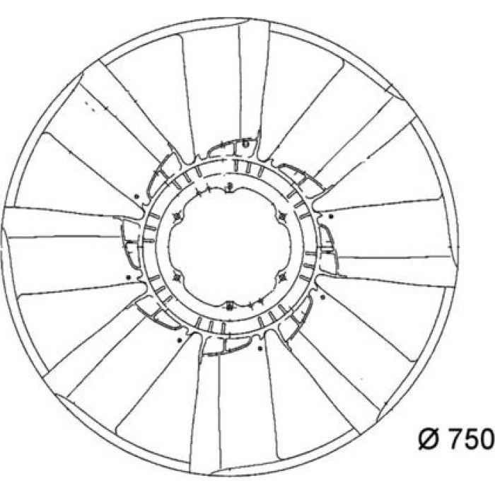 Lüfterrad, Motorkühlung CFW 35 000P Lüfterrad, Motorkühlung CFW 35 000P